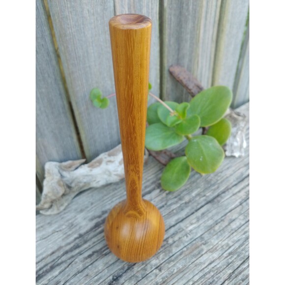 Vintage Longneck Hardwood Bud Vase, Romantic Gift For Women - Picture 8 of 10